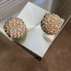 Vintage rhinestone clasp earrings